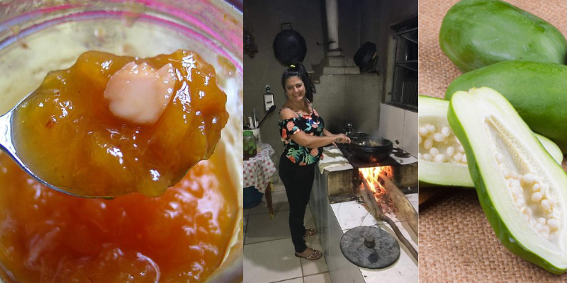 Doce de Mamão Verde Aprenda a fazer este doce maravilhoso