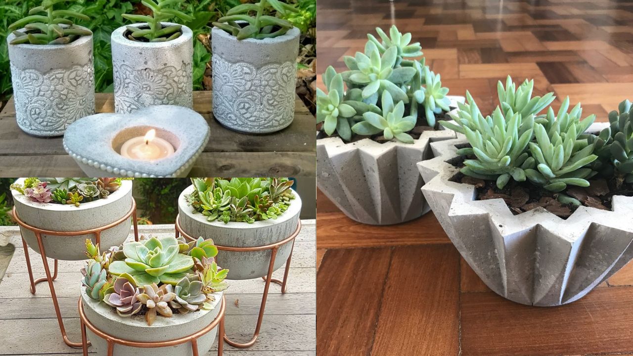 Como Fazer Vasos de Cimento