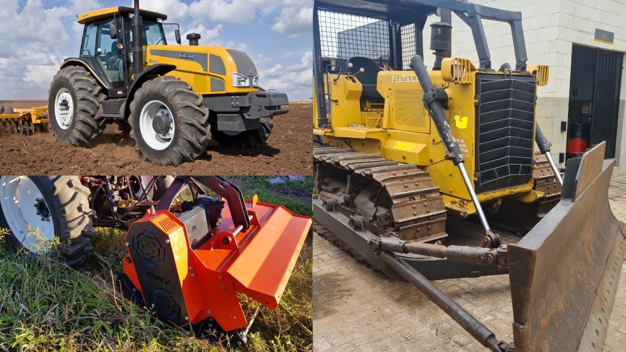 Trator para limpar lote